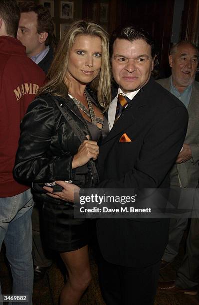 Jamie Foreman and Julie Dennis attends the afterparty following UK premiere of "I'll Sleep When I'm Dead" at the Kings Head, Islington on April 26,...