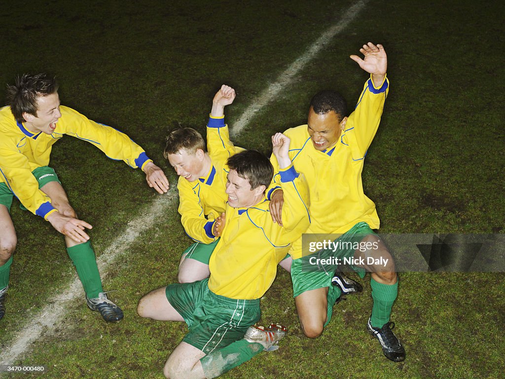 Soccer Players Celebrating