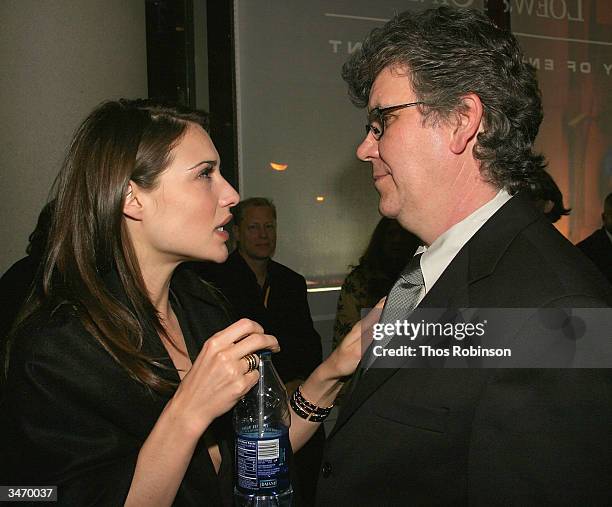 Actress Claire Forlani and Director Rowdy Harrington attend the Premiere of Bobby Jones - Stroke of Genius at Loews Lincoln Square Theater on April...