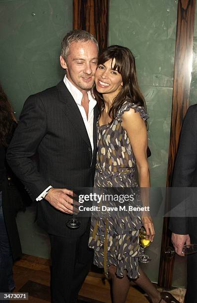 Lisa B and Anton Billen attend the relaunch of private members' club Mortons on April 27, 2004 at the Berkeley Square venue, in London. The relaunch...