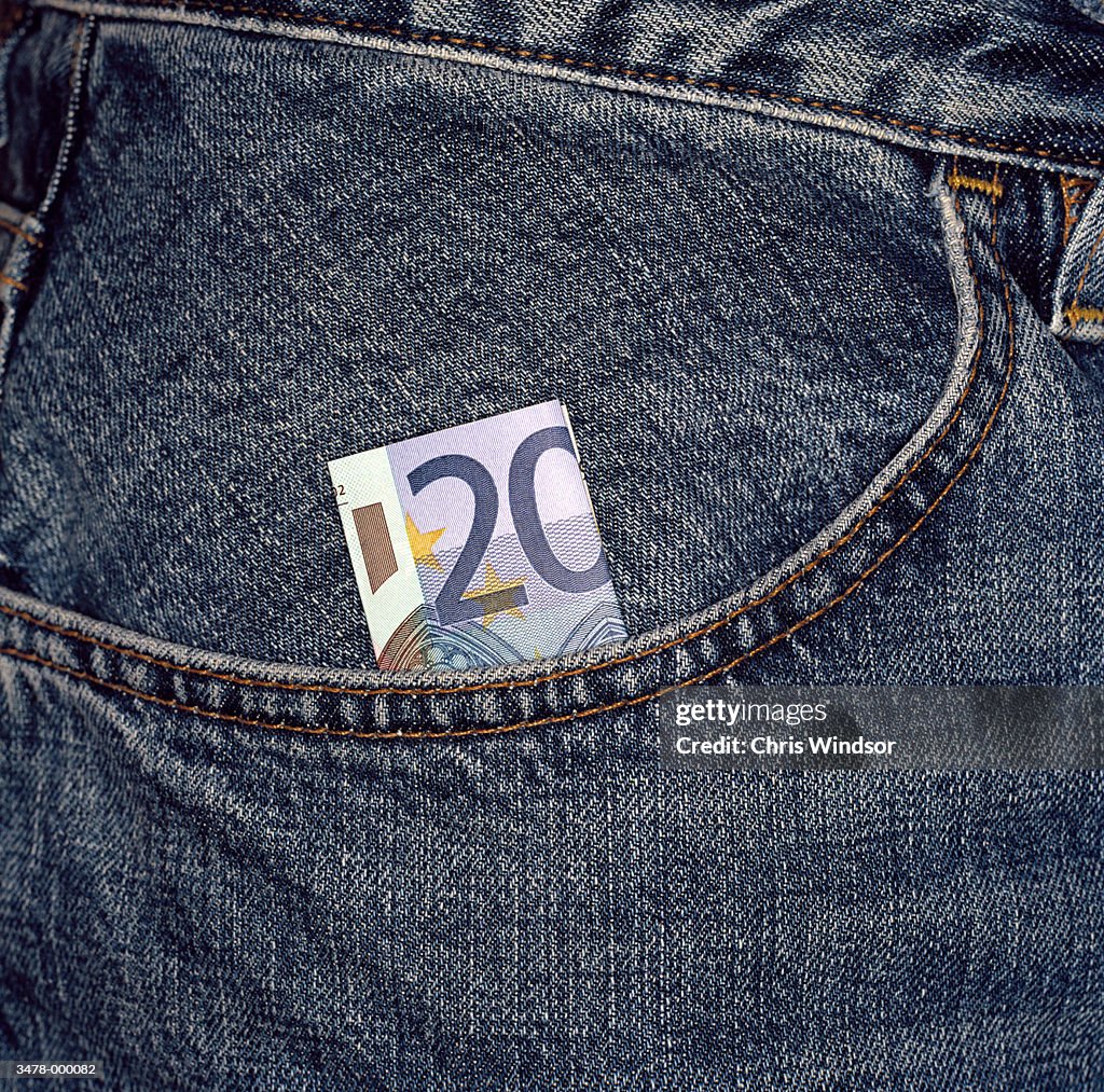 20 Euro Note in Pocket