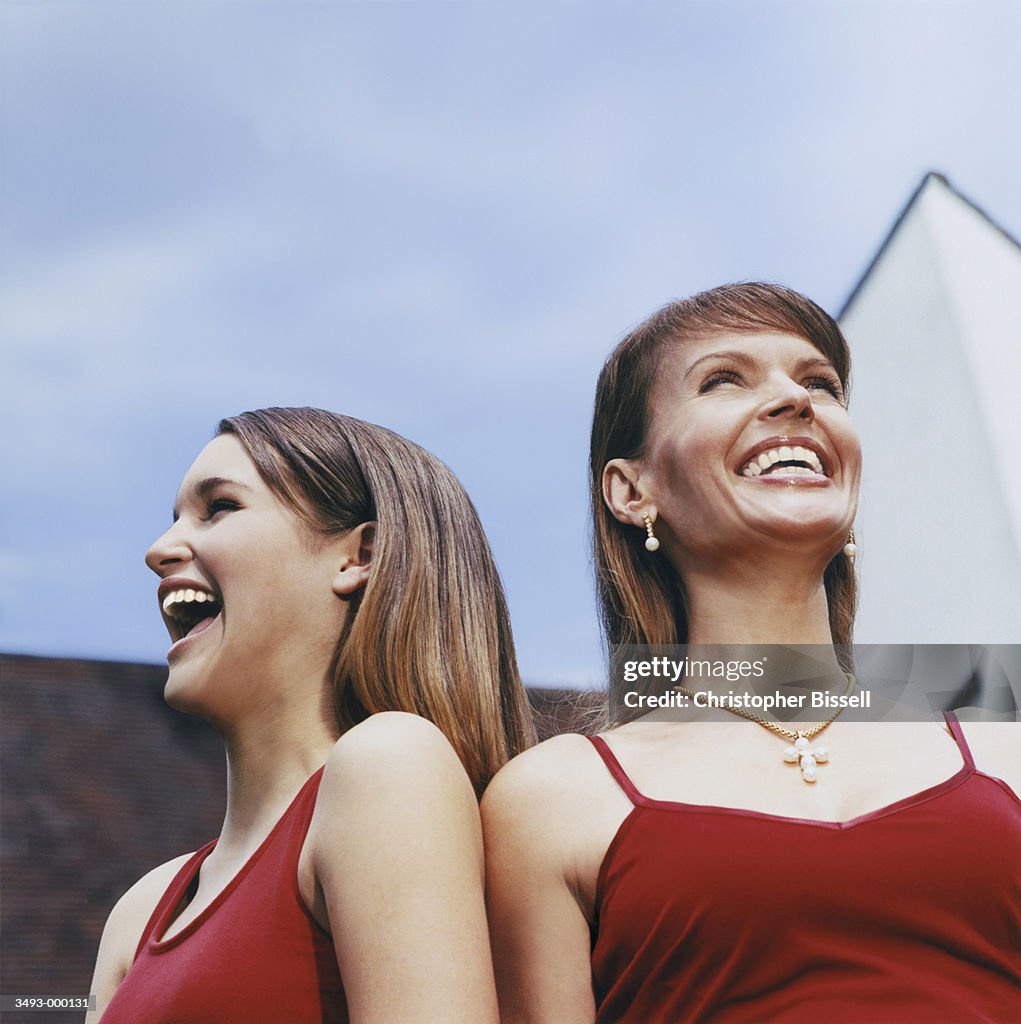 Mother and Daughter Laughing