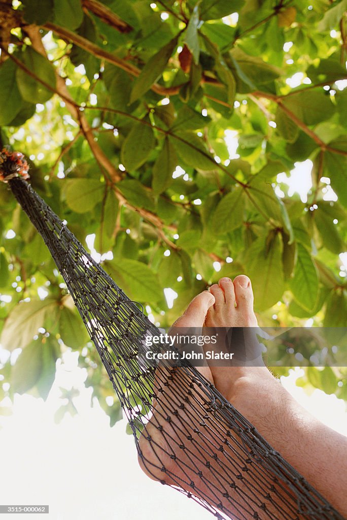 Man's Feet in Hammock