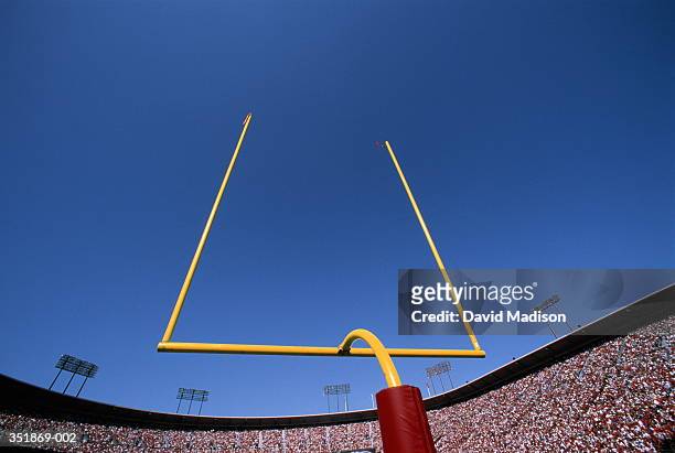 american football goalpost - football goal post stock pictures, royalty-free photos & images