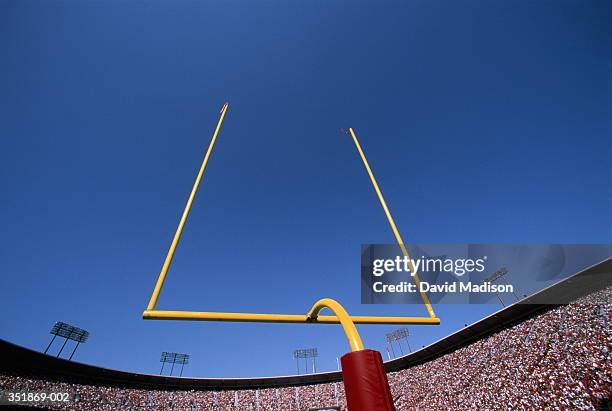 american football goalpost - football goal post stadium stock pictures, royalty-free photos & images