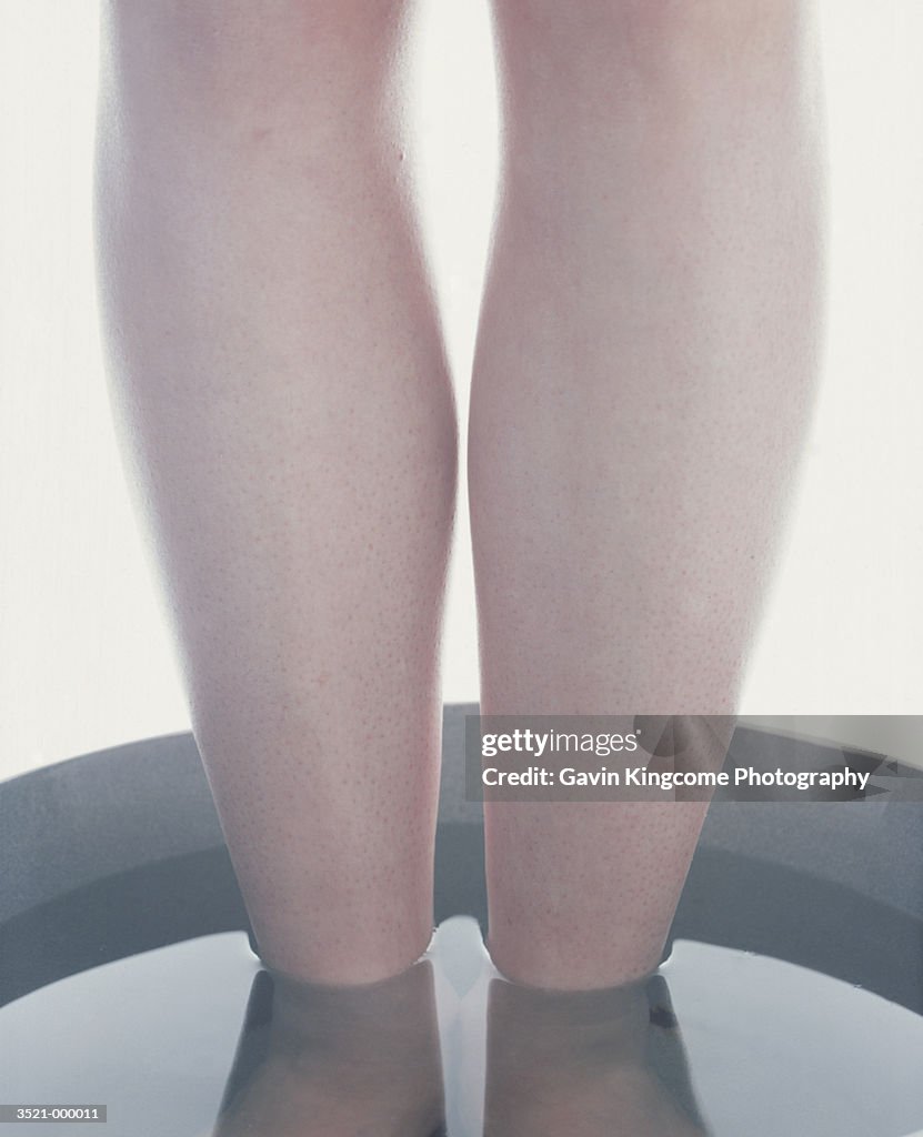 Legs in Bowl of Water