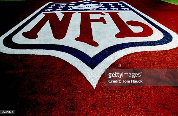 General view of the NFL Endzone Logo before the Super Bowl XXXIII Game between the Atlanta Falcons and the Denver Broncos at the Pro Player Stadium...