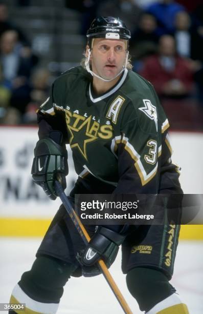 Defenseman Craig Ludwig of the Dallas Stars in action during the game against the Montreal Canadiens at the Molson Centre in Montreal, Canada. The...