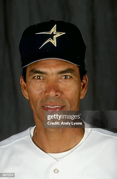 Coach Jose Cruz of the Houston Astros poses for a studio portrait on Photo Day during Spring Training at the Osceola County Stadium in Kissimmee,...