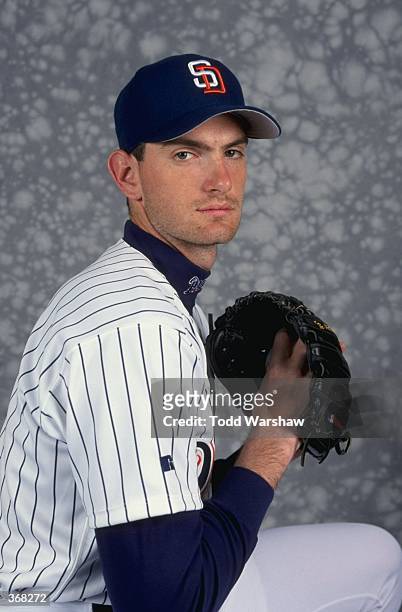 Pitcher Matt Clement of the San Diego Padres poses for a studio portrait on Photo Day during Spring Training at the Peoria Stadium in Peoria,...