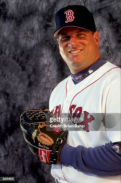 Pitcher Jim Corsi of the Boston Red Sox poses for a studio portrait on Photo Day during Spring Training at the City of Palms Park in Fort Myers,...