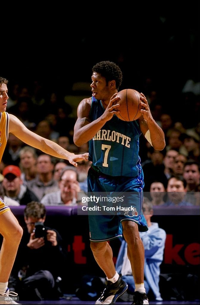 J R Reid J.R. Reid of the Charlotte Hornets looks to pass the ball during the ...