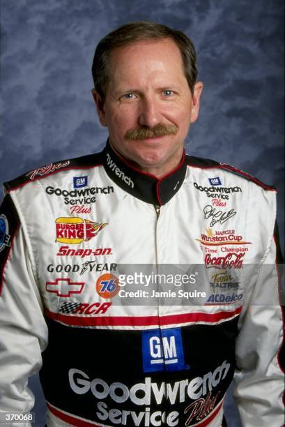 Driver Dale Earnhardt poses for a picture during the Daytona 500 Speedweek at the Daytona International Speedway in Daytona, Florida.