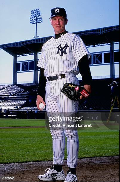 Pitcher David Cone of the New York Yankees poses for the camera on Photo Day during Spring Training at Legends Field in Tampa, Florida. Mandatory...