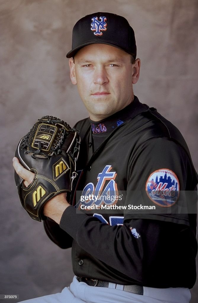 Rick Reed Pitcher Rick Reed of the New York Mets poses for a studio portrait on ...