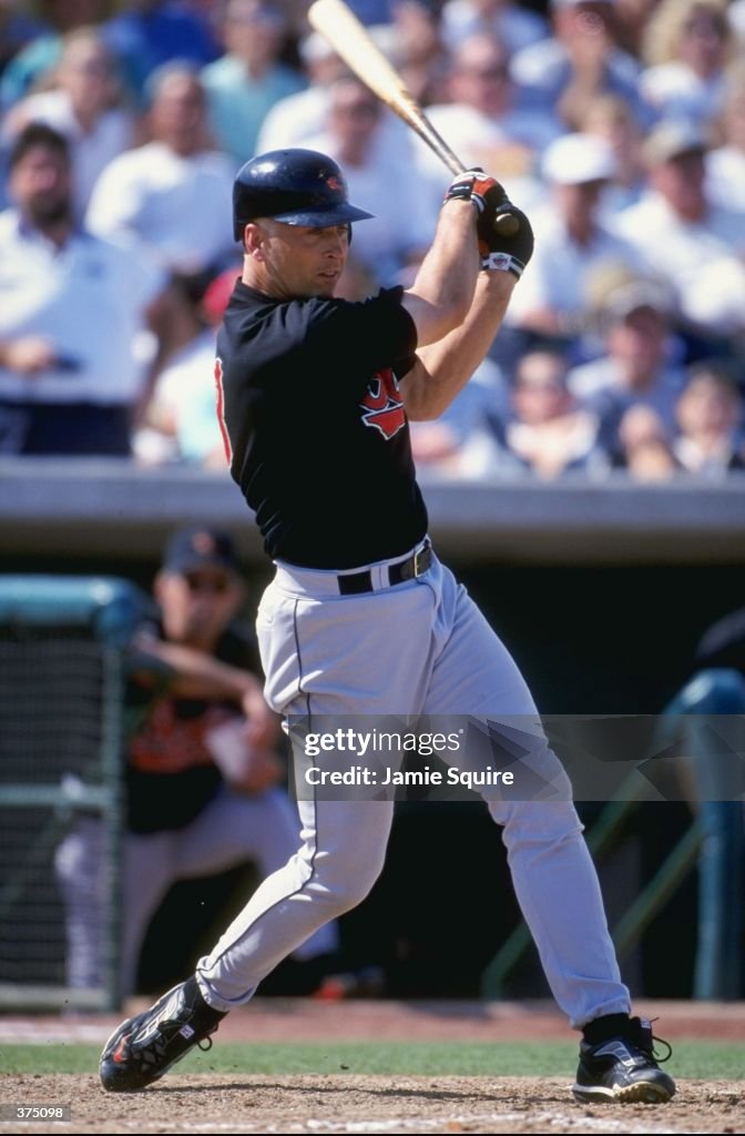 Cal Ripken Corner Infielder Cal Ripken of the Baltimore Orioles at bat during the... News ...