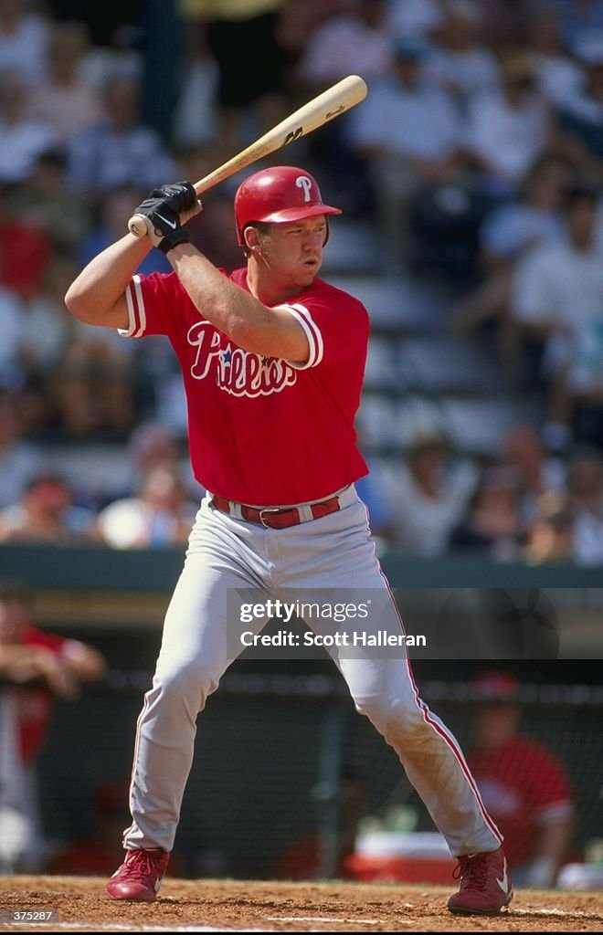 Infielder Scott Rolen of the Philadelphia Phillies at bat during the ...