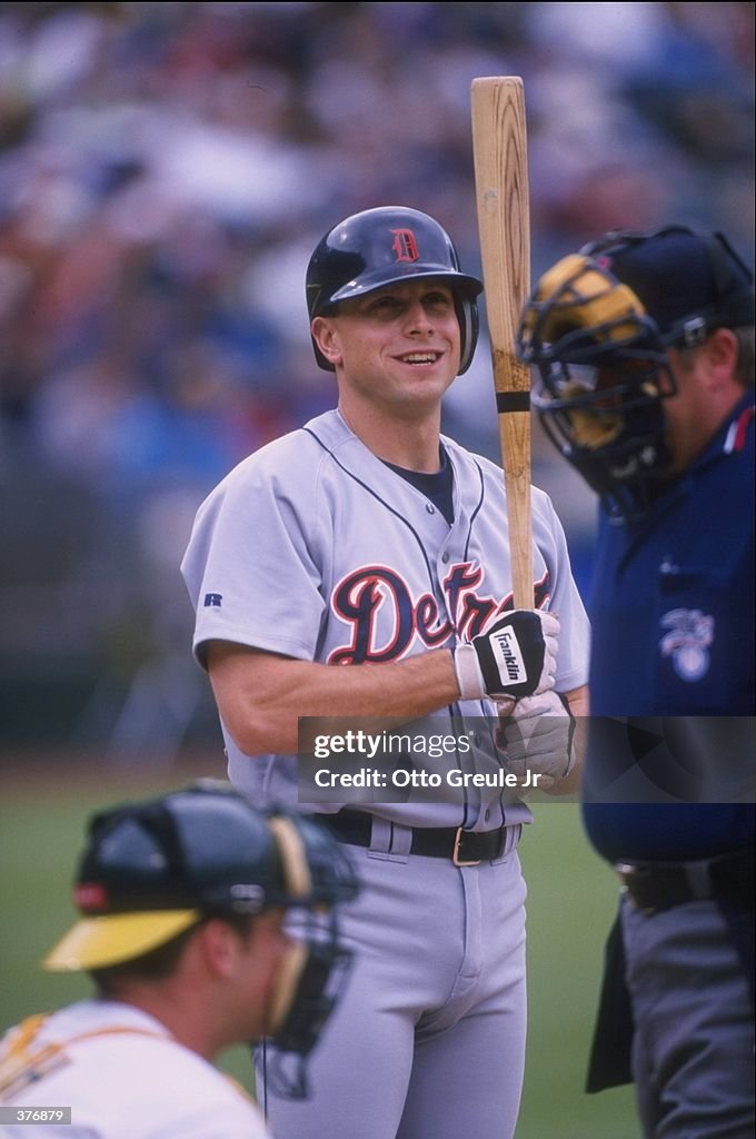 Infielder Joe Randa of the Detroit Tigers in action during a game ...
