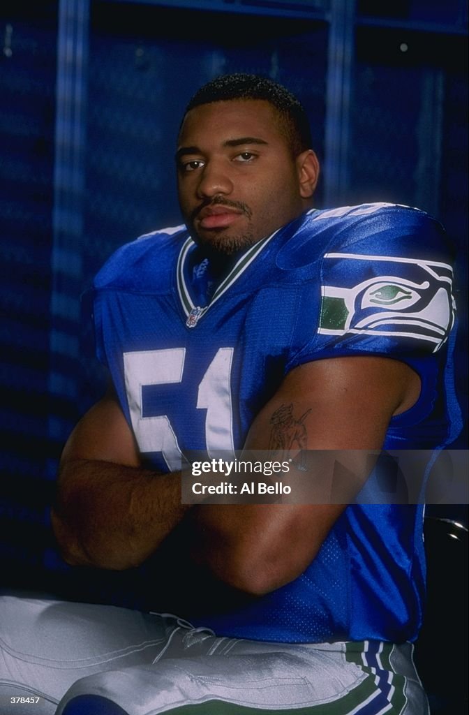 Anthony Simmons of the Seattle Seahawks poses for a portrait during