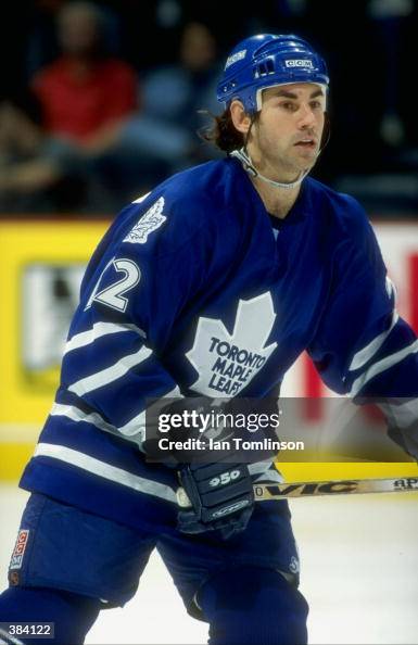 Toronto Maple Mathiue Mathieu Schneider of the Toronto Maple Leafs in action during a game ...
