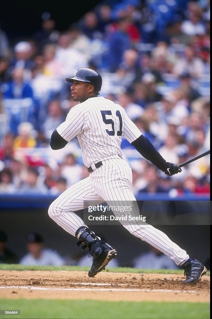 Bernie Williams Rockets Outfielder Bernie Williams of the New York Yankees in action during a ...