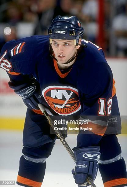 Leftwinger Mike Watt of the New York Islanders in action during a game against the Washington Capitals at the MCI Center in Washington, D.C. The...