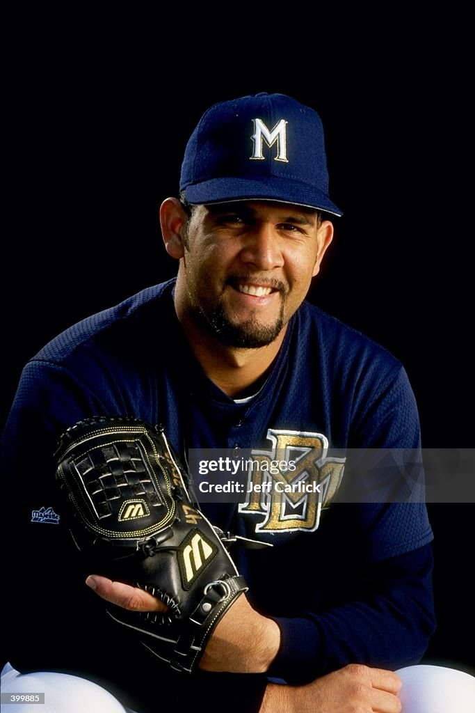 Al Reyes Al Reyes of the Milwaukee Brewers at Spring Training at the Maryvale ...