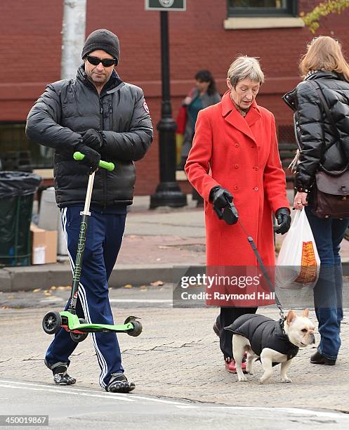 Actor Hugh Jackman and Grace Watson are seen in Soho on November 15, 2013 in New York City.