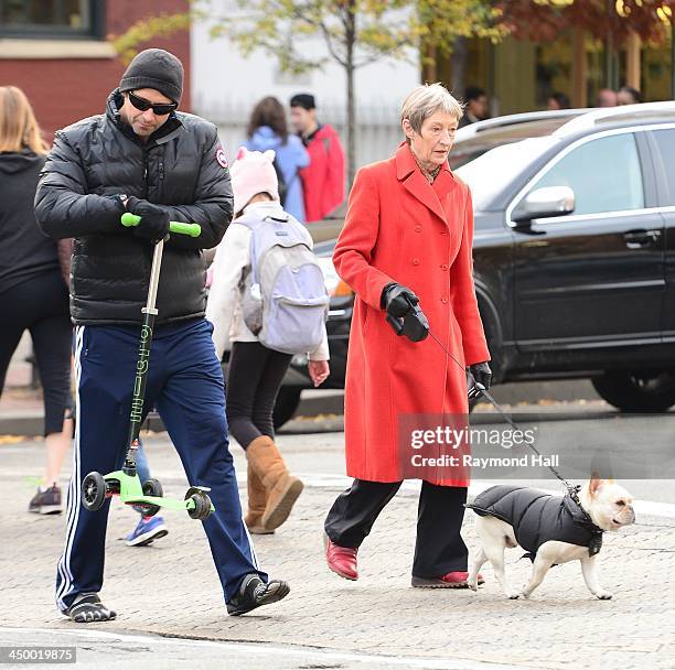 Actor Hugh Jackman and Grace Watson are seen in Soho on November 15, 2013 in New York City.