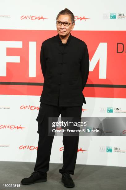 Takashi Miike attends the 'Blue Planet Brothers' Photocall during The 8th Rome Film Festival at Auditorium Parco Della Musica on November 16, 2013 in...