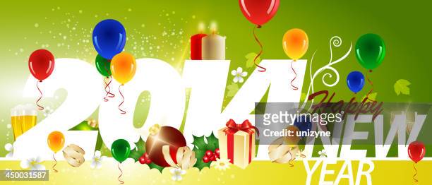 happy new year background - beer transparent background stock illustrations