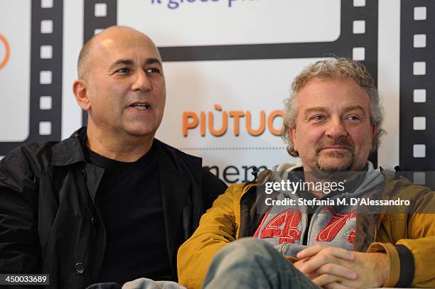 Ferzan Ozpetek and Giovanni Veronesi attend the Casting Awards Ceremony during the 8th Rome Film Festival at the Auditorium Parco Della Musica on...