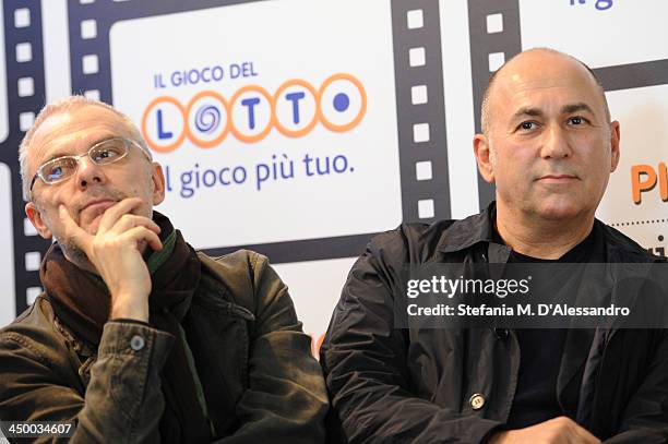 Daniele Luchetti and Ferzan Ozpetek attend the Casting Awards Ceremony during the 8th Rome Film Festival at the Auditorium Parco Della Musica on...