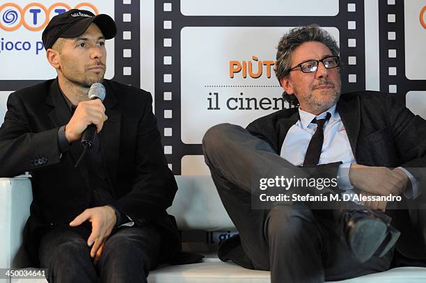 Roberto Bigherati and Sergio Castellitto attends the Casting Awards Ceremony during the 8th Rome Film Festival at the Auditorium Parco Della Musica...