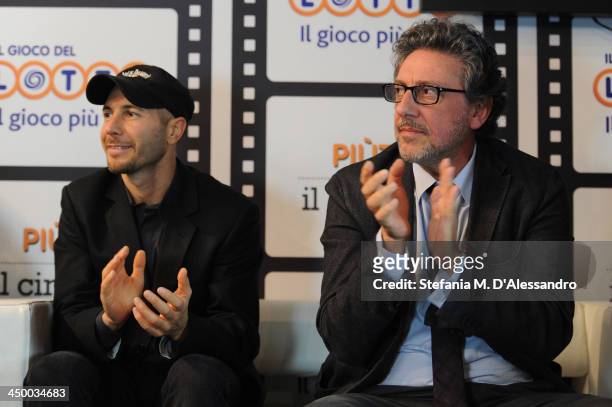 Roberto Bigherati and Sergio Castellitto attends the Casting Awards Ceremony during the 8th Rome Film Festival at the Auditorium Parco Della Musica...