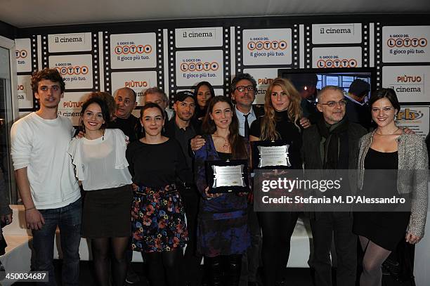 Judges and participants attend the Castingl Awards Ceremony during the 8th Rome Film Festival at the Auditorium Parco Della Musica on November 16,...