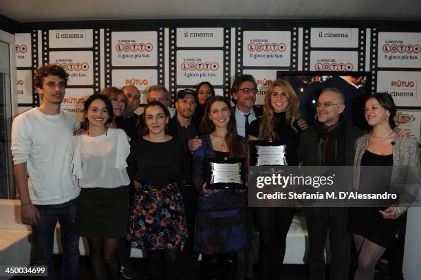 Judges and participants attend the Castingl Awards Ceremony during the 8th Rome Film Festival at the Auditorium Parco Della Musica on November 16,...