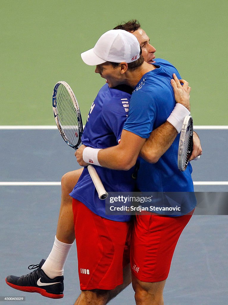 Serbia v Czech Republic - Davis Cup World Group Final: Day Two