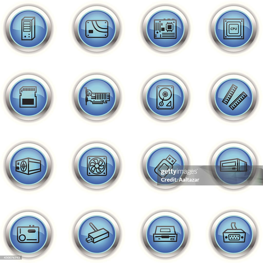 Blue Icons - Computer Components