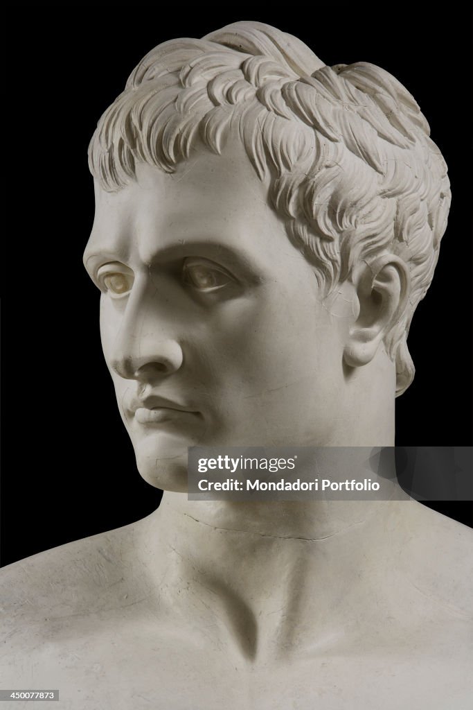 Italy, Lombardy, Milan, Pinacoteca di Brera. Detail. The emperor's face.
