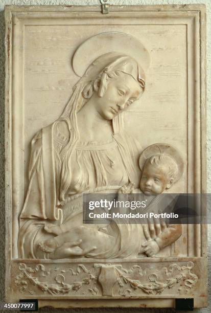 Madonna with Child , by Donato di Niccolò di Betto Bardi known as Donatello 15th Century, marble, 66 x 44 cm.