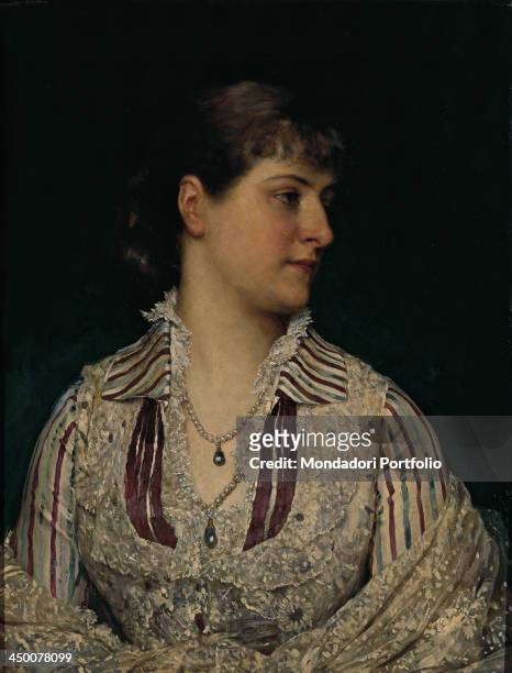 Portrait of the duchess Ersilia Canevaro , by Eugenio De Blaas 19th Century.