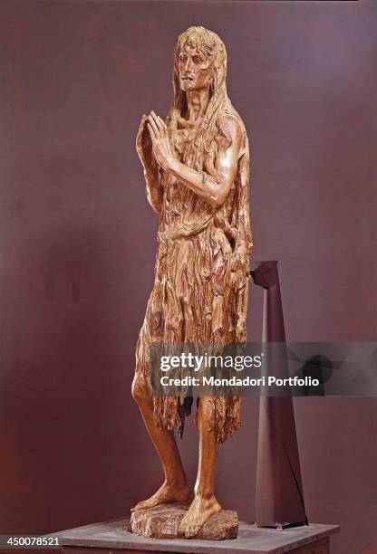 Magdalene Penitent , by Donato di Niccolò di Betto Bardi konwn as Donatello, 1453 - 1455, 15th Century, carved gilded and painted wood, 188 cm.