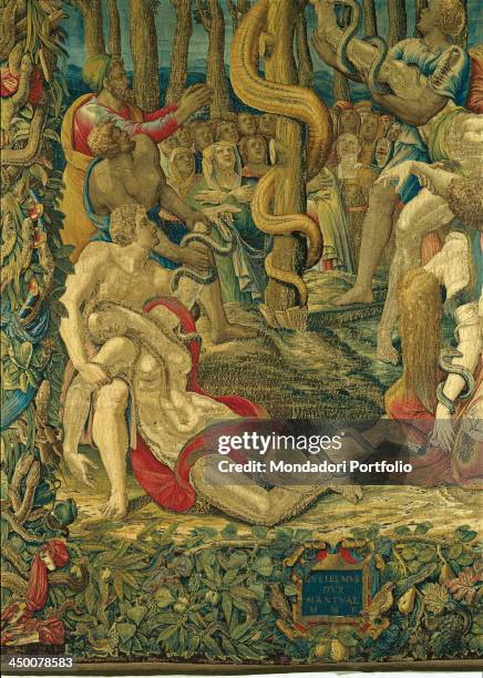 Story of Moses. The brass Serpent , by Giovanni or Nicola Carcher 16th Century, tapestry.