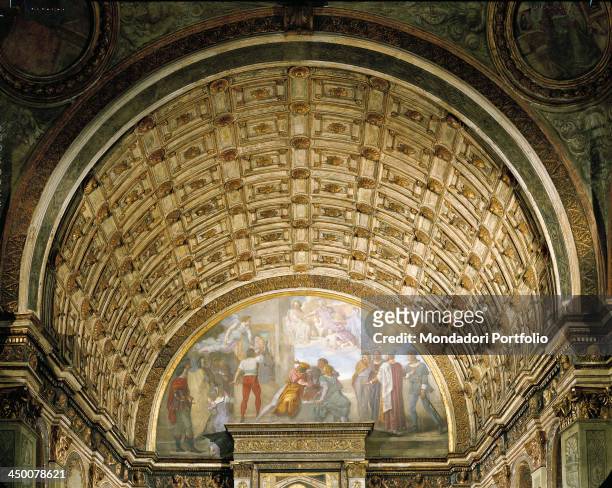 False Perspective Choir , by Donato di Pascuccio di Antonio known as Bramante 15th Century, fresco, painted stucco.