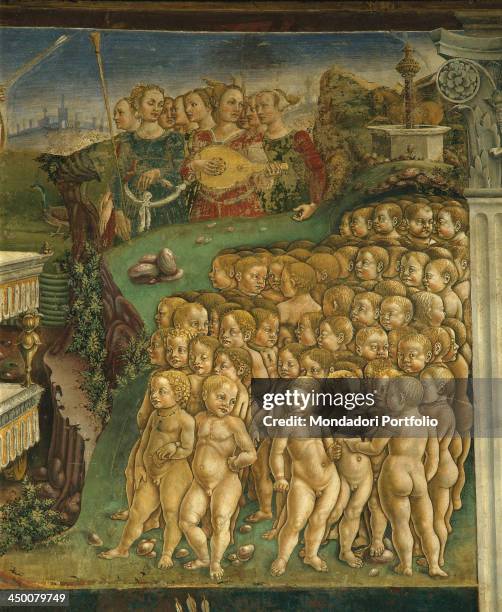 Triumph of Apollo , by Francesco del Cossa, 1469 - 1470, 15th Century, fresco.