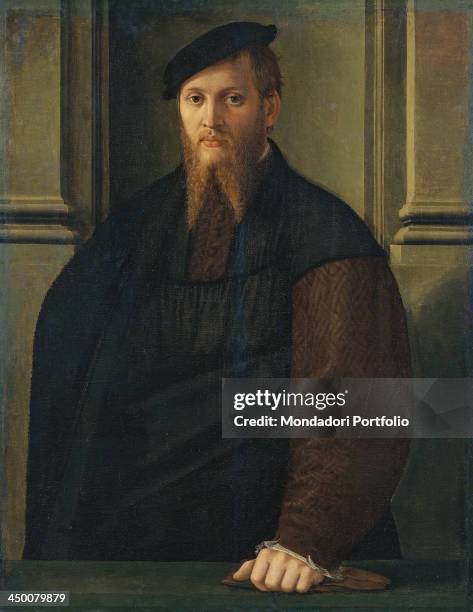 Portrait of a man , by Francesco Mazzola known as Parmigianino, 16th Century, canvas applied on board, 88 x 69 cm.