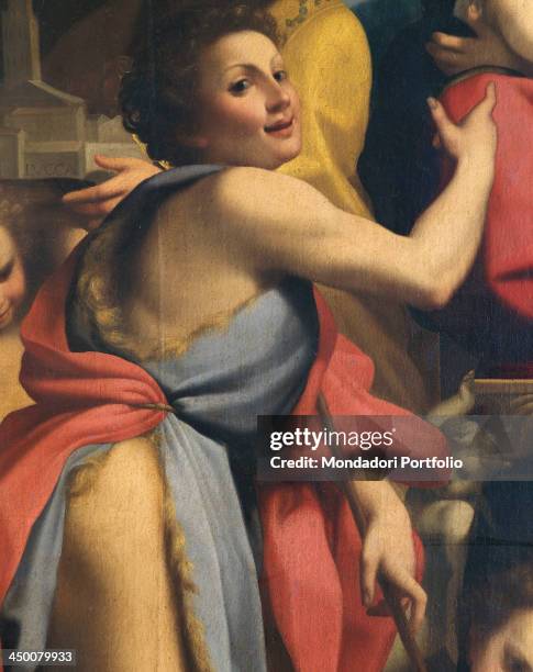 Madonna with Saint George , copy from Antonio Allegri known as il Correggio, 16th Century, oil on canvas, 280 x 188 cm.