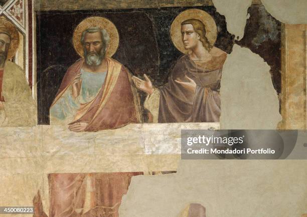 Last Dinner , by Taddeo Gaddi, 1335 - 1340, 14th Century, fresco.