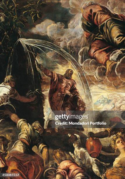 Moses Drawing Water from the Rocks , by Jacopo Robusti known as Tintoretto 16th Century, oil on canvas.